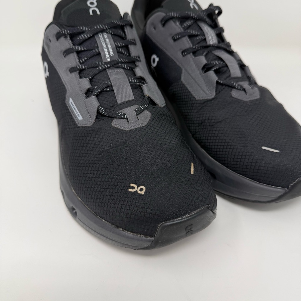 On Cloudrunner Waterproof Black Running Shoes Men… - image 4